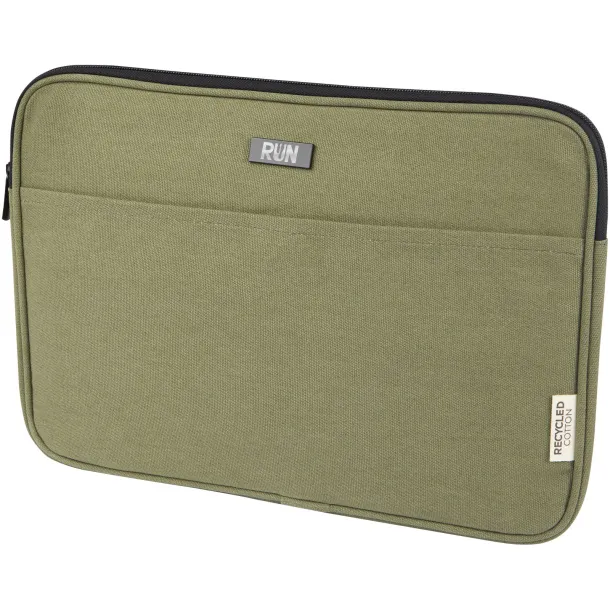 Joey 14" GRS recycled canvas laptop sleeve 2L Olive