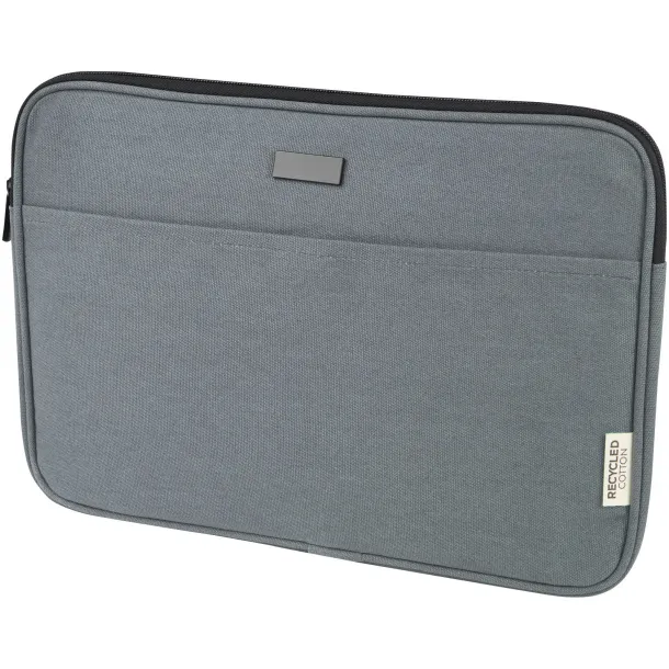 Joey 14" GRS recycled canvas laptop sleeve 2L Grey