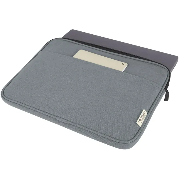 Joey 14" GRS recycled canvas laptop sleeve 2L Grey