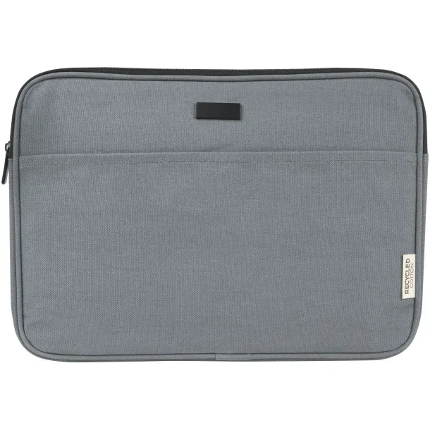 Joey 14" GRS recycled canvas laptop sleeve 2L Grey