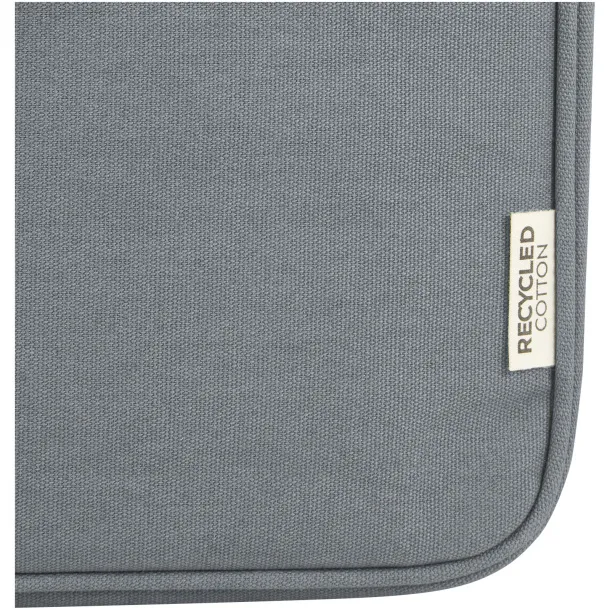 Joey 14" GRS recycled canvas laptop sleeve 2L Grey