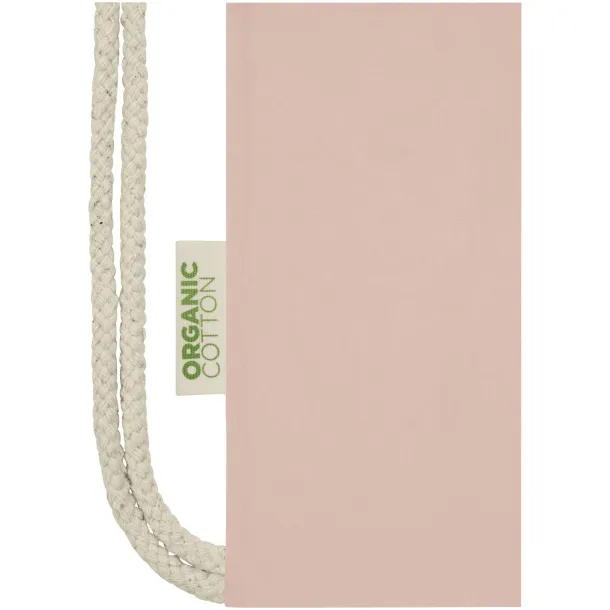 Orissa 140 g/m² GOTS organic cotton drawstring backpack Pale blush