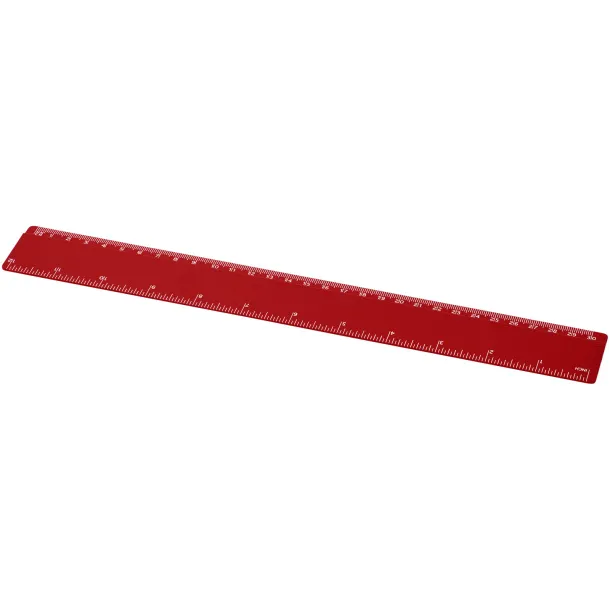 Renzo 30 cm plastic ruler Red