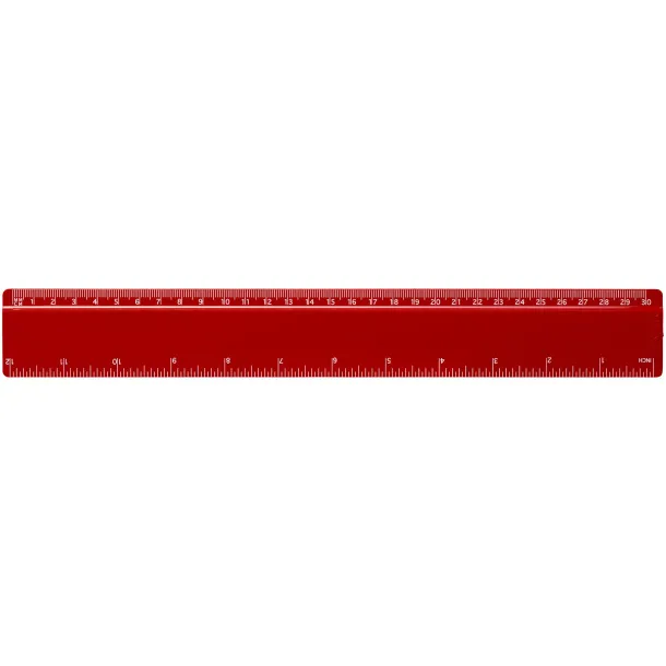 Renzo 30 cm plastic ruler Red