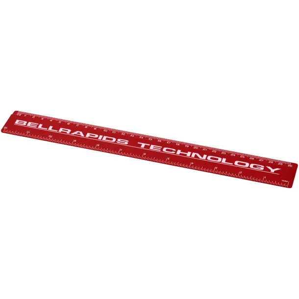 Renzo 30 cm plastic ruler Red