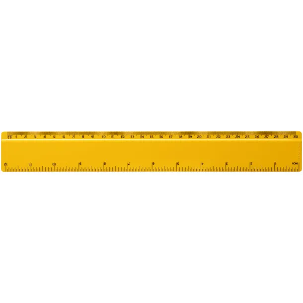 Renzo 30 cm plastic ruler - PF Manufactured Yellow