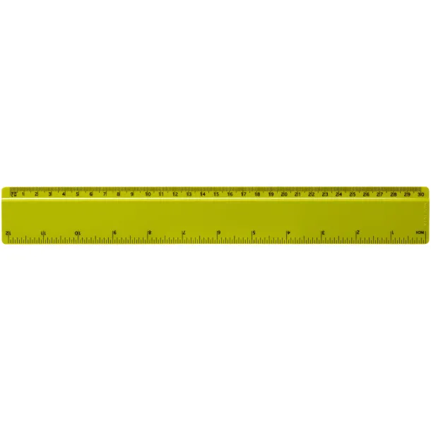 Renzo 30 cm plastic ruler Lime