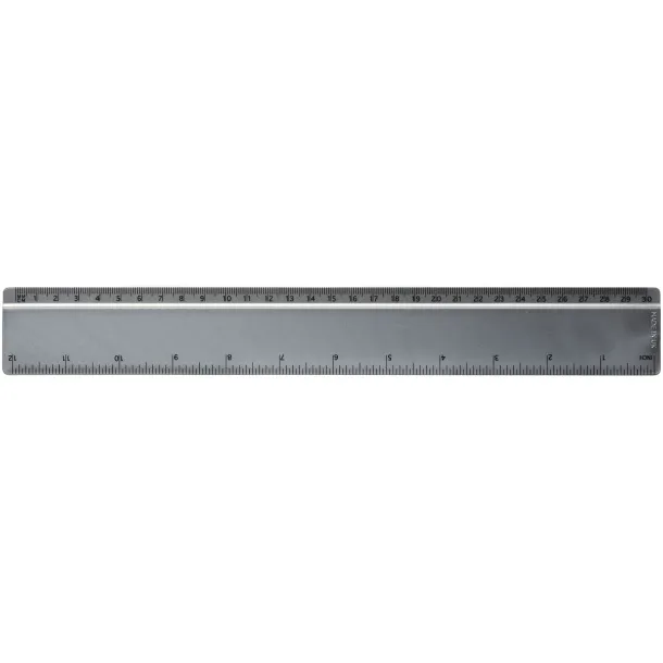 Renzo 30 cm plastic ruler Silver