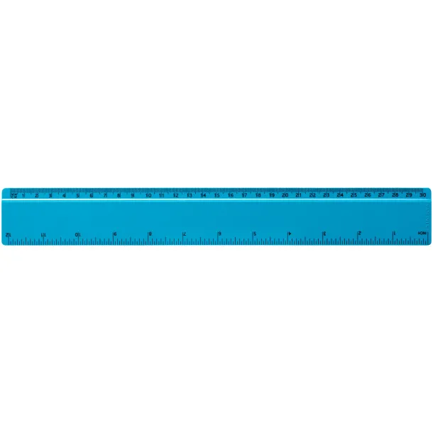 Renzo 30 cm plastic ruler Aqua