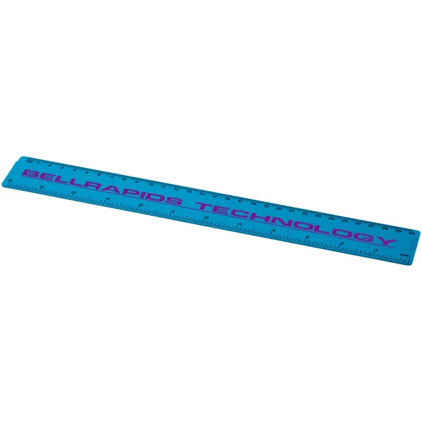 Renzo 30 cm plastic ruler Aqua