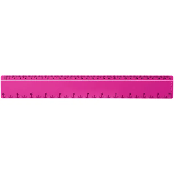 Renzo 30 cm plastic ruler Magenta