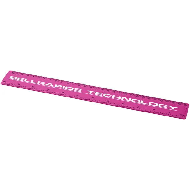 Renzo 30 cm plastic ruler Magenta