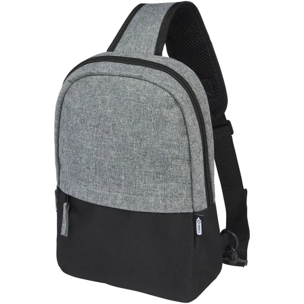 Reclaim GRS recycled two-tone sling 3.5L - Bullet Solid black Heather grey