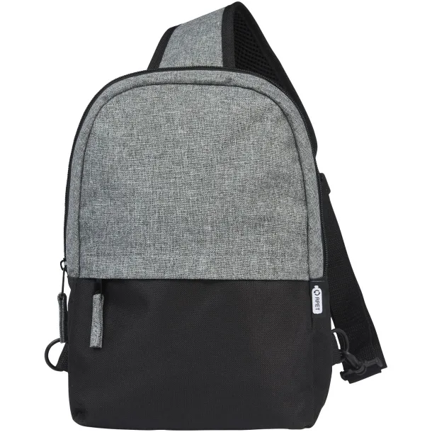 Reclaim GRS recycled two-tone sling 3.5L - Bullet Solid black Heather grey