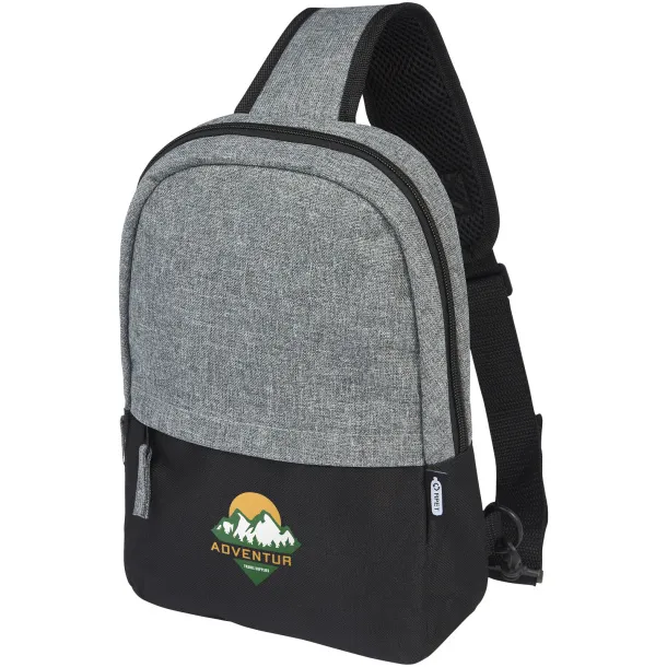 Reclaim GRS recycled two-tone sling 3.5L - Bullet Solid black Heather grey