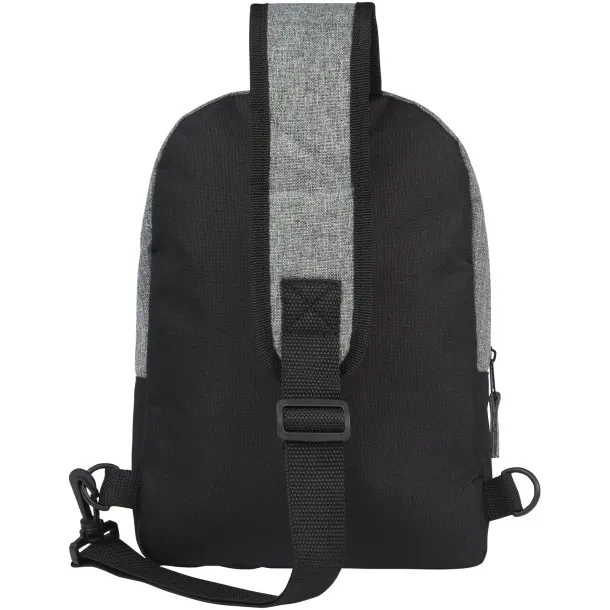 Reclaim GRS recycled two-tone sling 3.5L - Bullet Solid black Heather grey