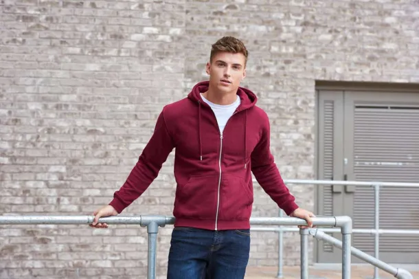  Unisex organski hoodie - 280 g/m² - Just Hoods burgundac