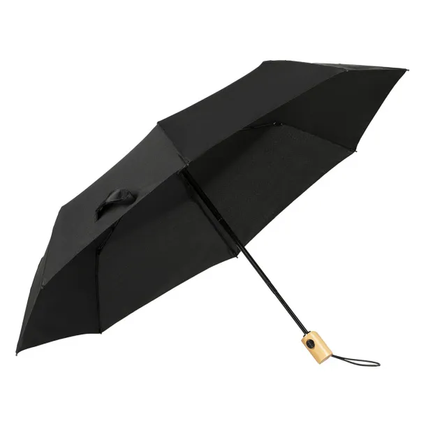 CORAL Foldable windproof umbrella with auto open/close function - CASTELLI Black