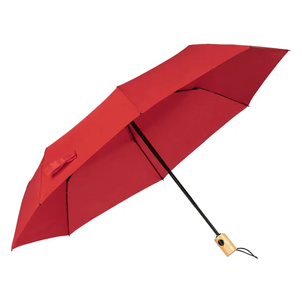 CORAL Foldable windproof umbrella with auto open/close function - CASTELLI Red