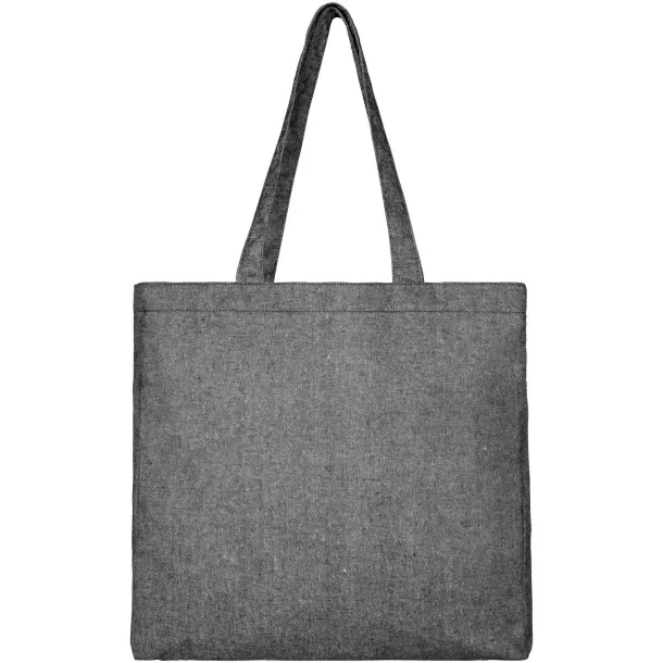 Pheebs 210 g/m² recycled gusset tote bag Heather black