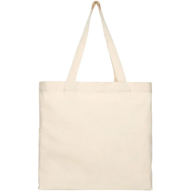 Pheebs 210 g/m² recycled gusset tote bag - Unbranded Heather natural