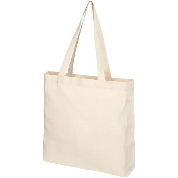 Pheebs 210 g/m² recycled gusset tote bag - Unbranded Heather natural