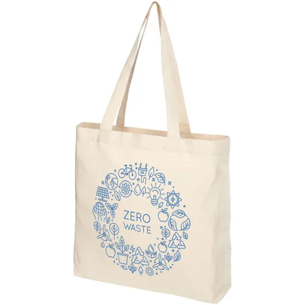 Pheebs 210 g/m² recycled gusset tote bag Natural