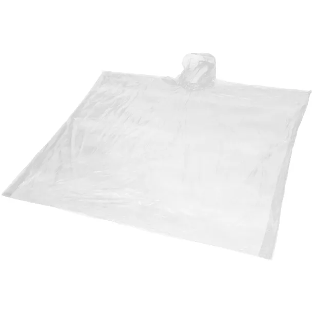 Ziva disposable rain poncho with storage pouch - Unbranded White