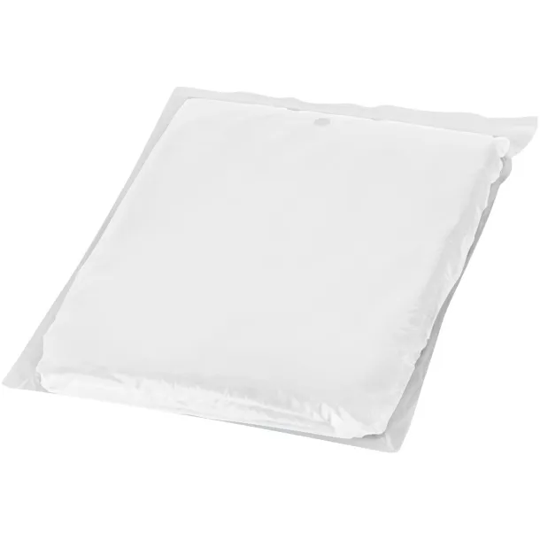 Ziva disposable rain poncho with storage pouch - Unbranded White