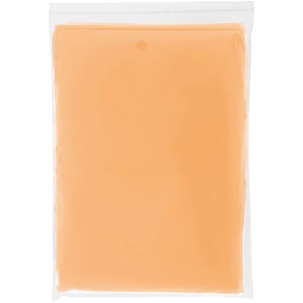 Ziva disposable rain poncho with storage pouch - Unbranded Orange