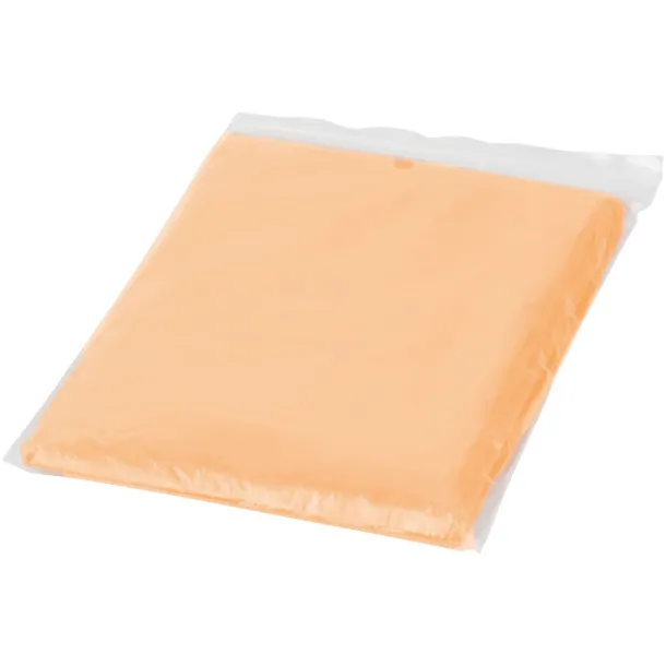 Ziva disposable rain poncho with storage pouch - Unbranded Orange