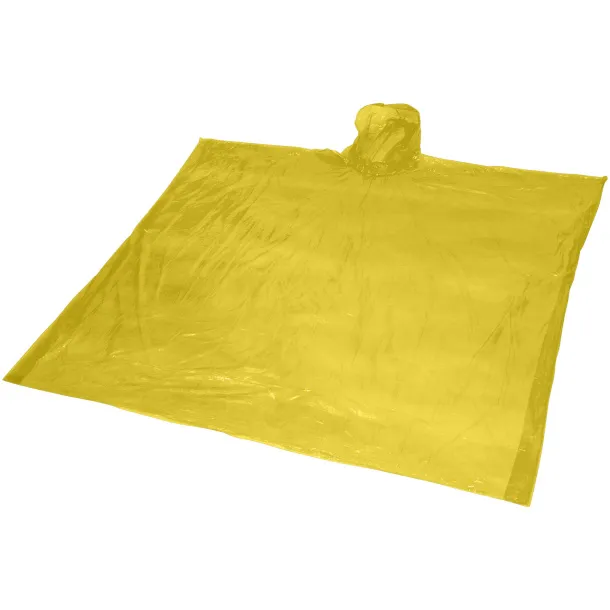 Ziva disposable rain poncho with storage pouch - Unbranded Yellow