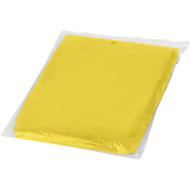 Ziva disposable rain poncho with storage pouch - Unbranded Yellow