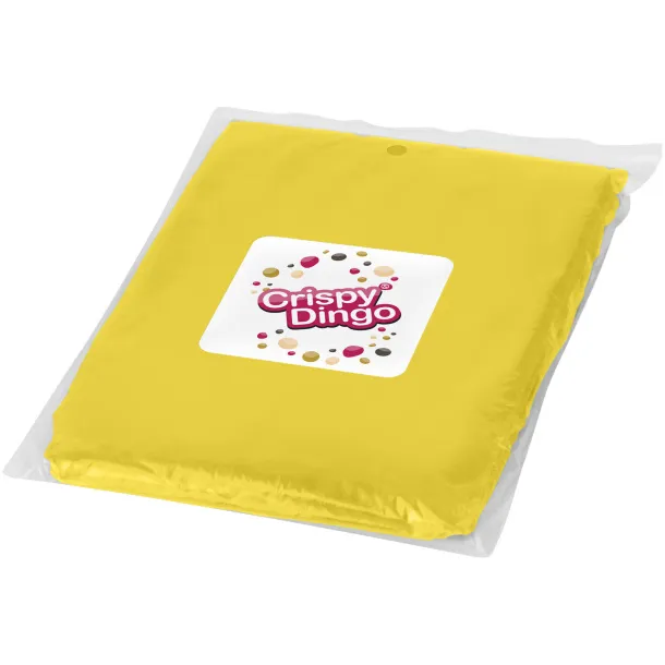 Ziva disposable rain poncho with storage pouch - Unbranded Yellow