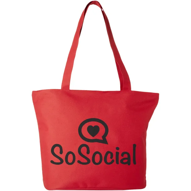 Panama zippered tote bag Red