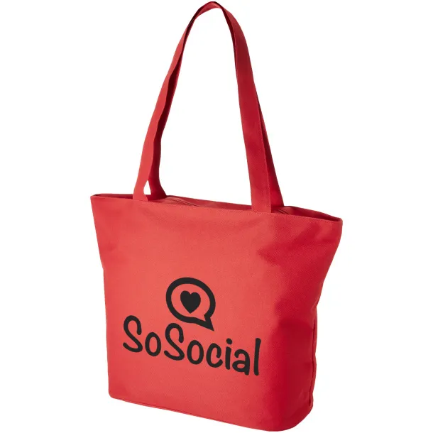 Panama zippered tote bag Red