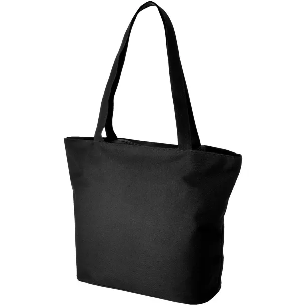 Panama zippered tote bag Solid black