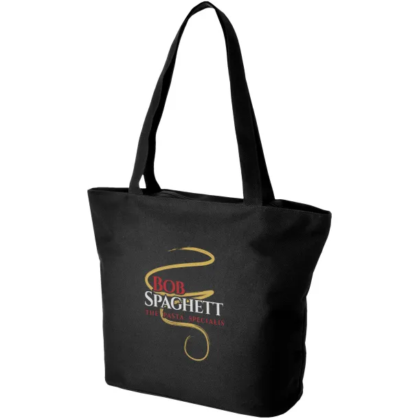 Panama zippered tote bag Solid black