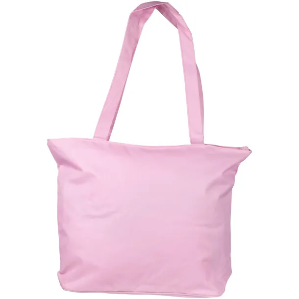 Panama zippered tote bag Transparent pink