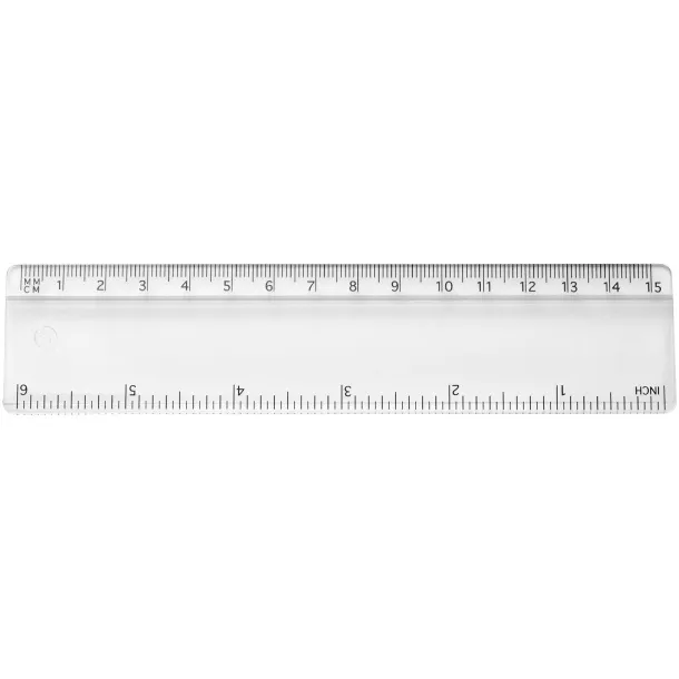 Renzo 15 cm plastic ruler - Unbranded White