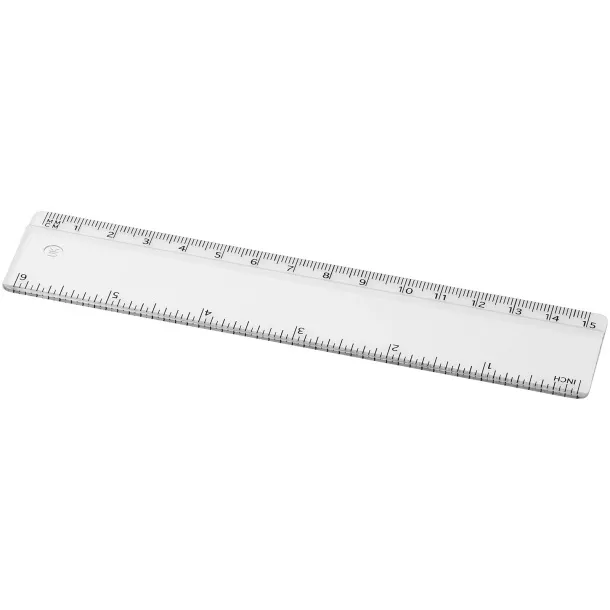 Renzo 15 cm plastic ruler - Unbranded White