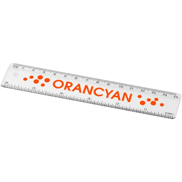 Renzo 15 cm plastic ruler - Unbranded White