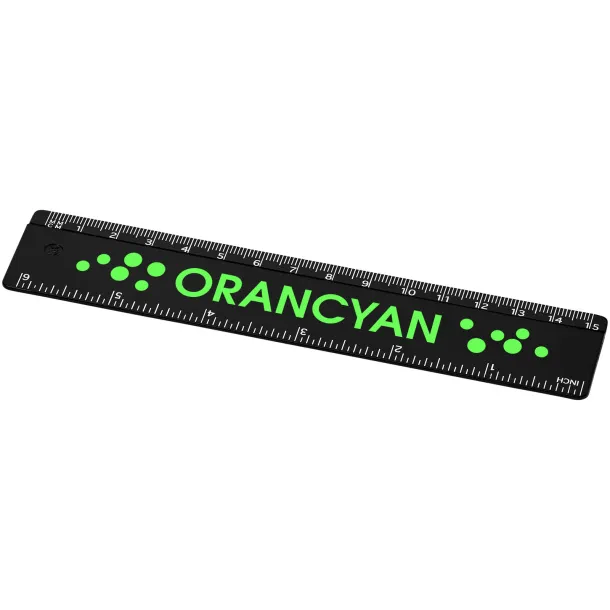 Renzo 15 cm plastic ruler Crna