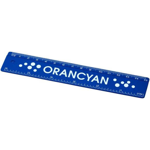 Renzo 15 cm plastic ruler Blue