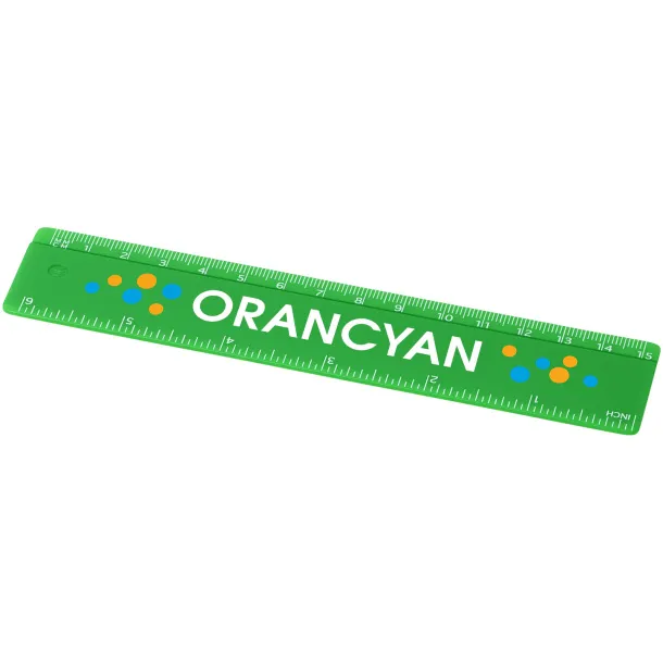 Renzo 15 cm plastic ruler Green