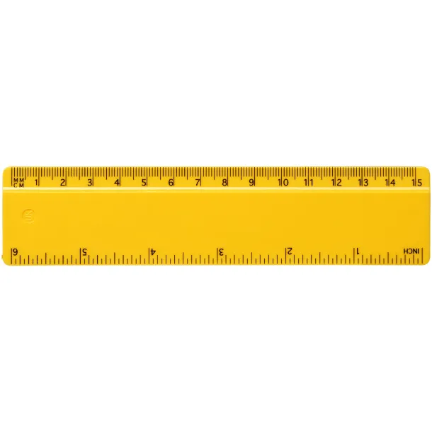 Renzo 15 cm plastic ruler - Unbranded Yellow