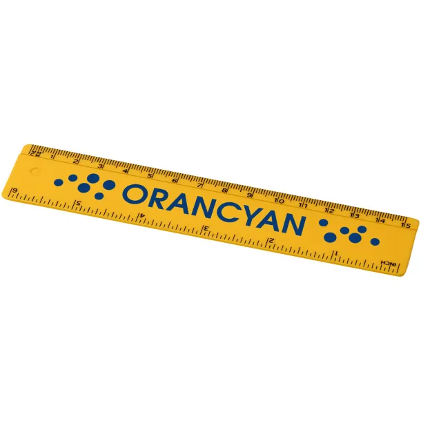 Renzo 15 cm plastic ruler - Unbranded Yellow