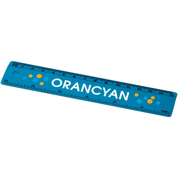 Renzo 15 cm plastic ruler Aqua