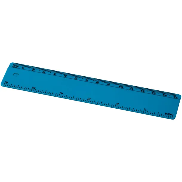 Renzo 15 cm plastic ruler Aqua