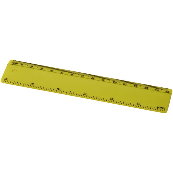 Renzo 15 cm plastic ruler Lime